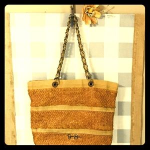 Jessica Simpson large straw tote